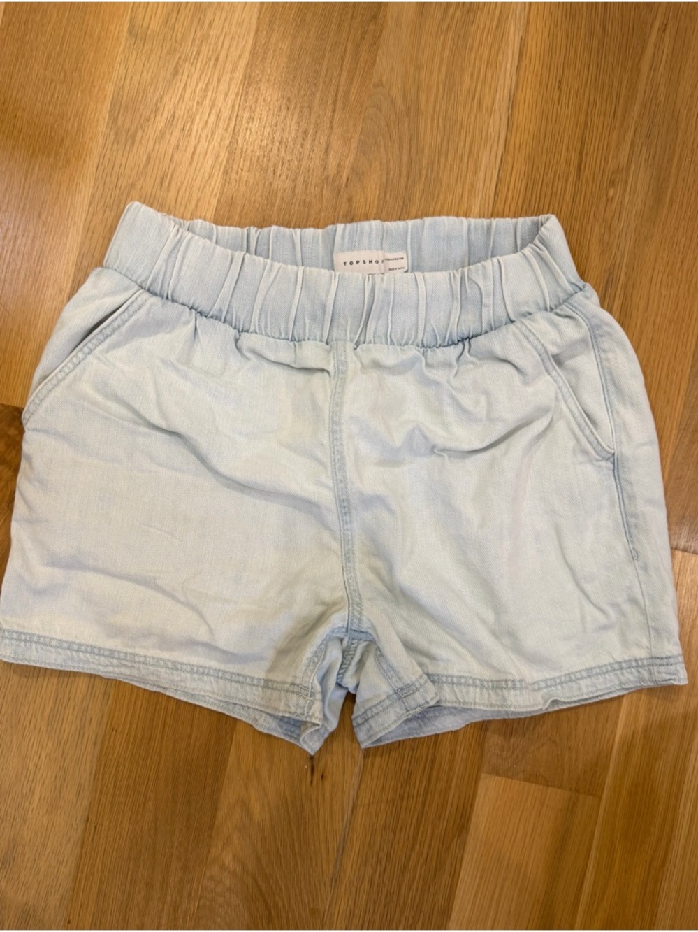 Topshop Light Blue High Waist Women's Shorts